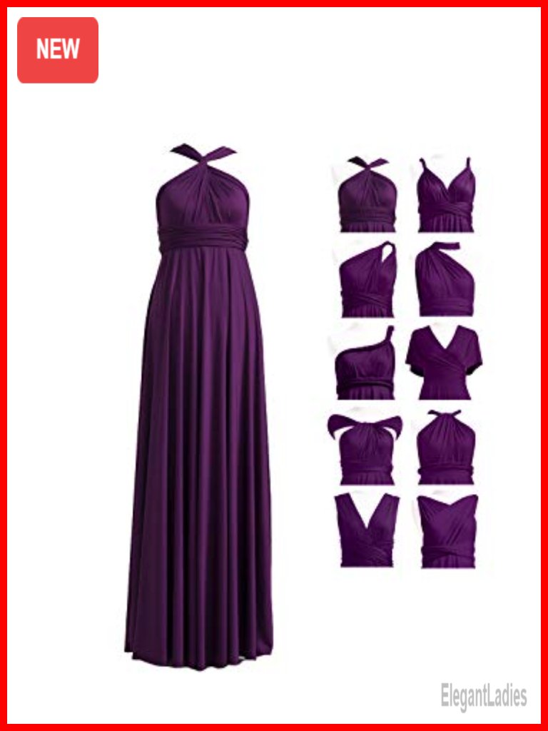 Convertible Infinity Dress With Bandeau, Multi-Way Twist Wrap Dress,